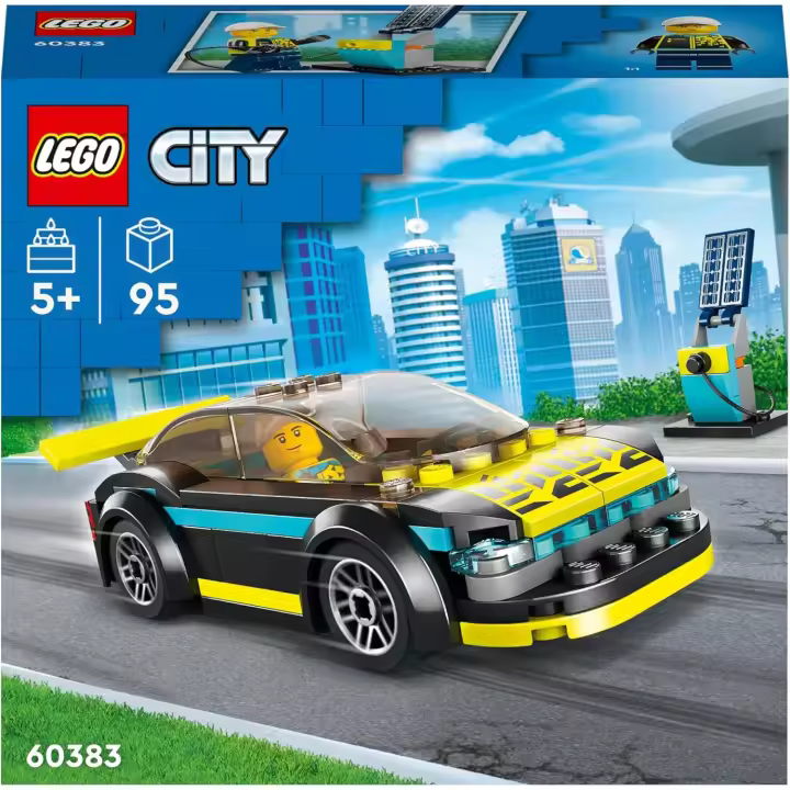 LEGO City - Deportivo Eléctrico - Coche de Juguete - Incluye Mini Figura de Piloto - Regalo para Niños y Niñas - Referencia 60383 - Mayores 4 años - 1