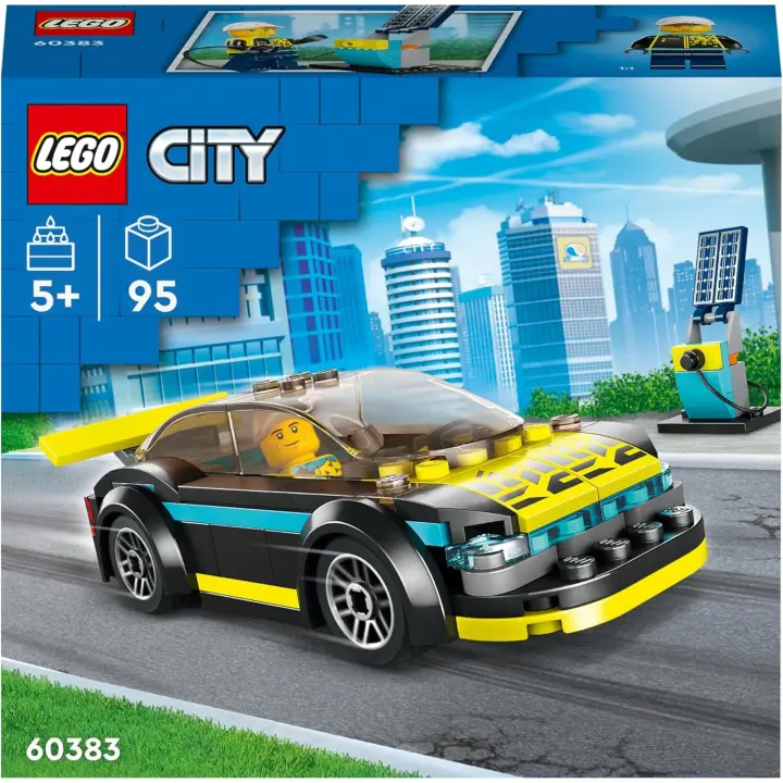 LEGO City - Deportivo Eléctrico - Coche de Juguete - Incluye Mini Figura de Piloto - Regalo para Niños y Niñas - Referencia 60383 - Mayores 4 años - 1
