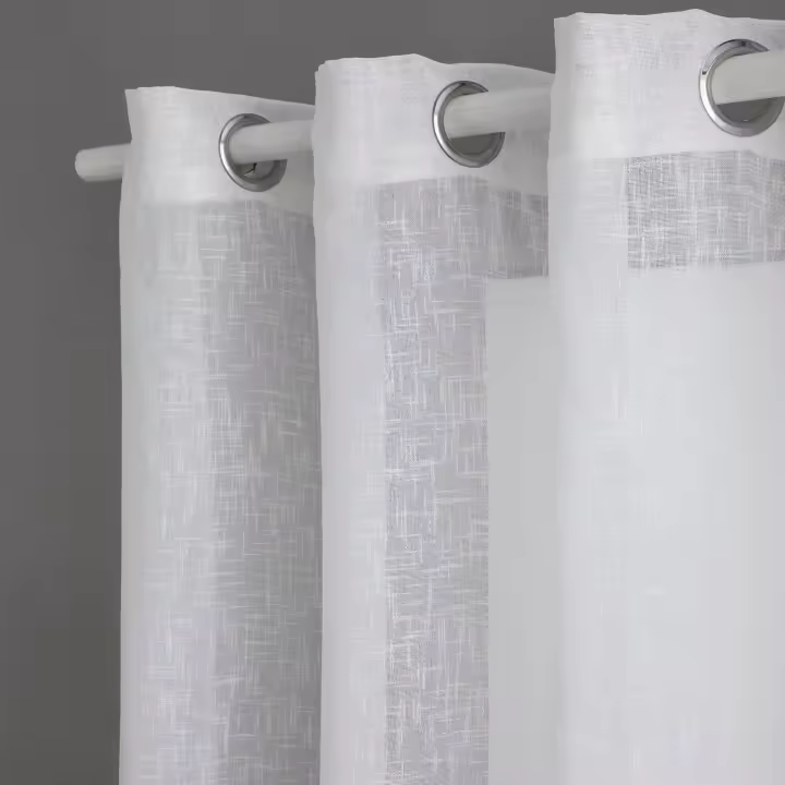 CORTINA VISILLO CON OJALES - POLIÉSTER - EXTRASUAVE - NATURALS - FABRICADO EN ESPAÑA - 150x260 CM - 1