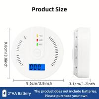 4pcs Alarma de CO con Batería y Lecturas en Tiempo Real - Fácil Operación para la Seguridad en Cocina y Almacén - details 3