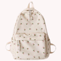 Mochila De Viaje Para Mujer Con Gran Capacidad Floral Estilo Casual Mochila De Computadora Ajustable Para Estudiantes Y Uso Diario - details 1