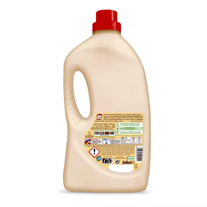 Omino Bianco - Detergente Líquido Jabón de Marsella, 45 Dosis, Pack de 2 x 1800 ml + 40 ml, Limpieza Profunda y Cuidado de Tejidos Delicados, Fragancia Fresca y Duradera - 1