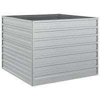 vidaXL Arriate de acero galvanizado plateado Dimensiones 160 x 80 x 77 cm,  100 x 100 x 77 cm,  100 x 100 x 45 cm y mas - details 3