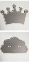 Espejo Decorativo Para Habitación Infantil Resistente Al Roto En Forma De Rabo De Conejo Oveja Globo Corona Nube Diseño Creativo Para Decoración Del Hogar - details 1