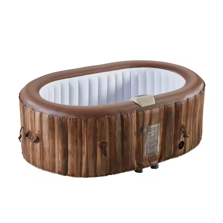 AREBOS In und Outdoor Whirlpool 2400W Piscina Wellness Masaje Ovalada 190x120 cm - 1