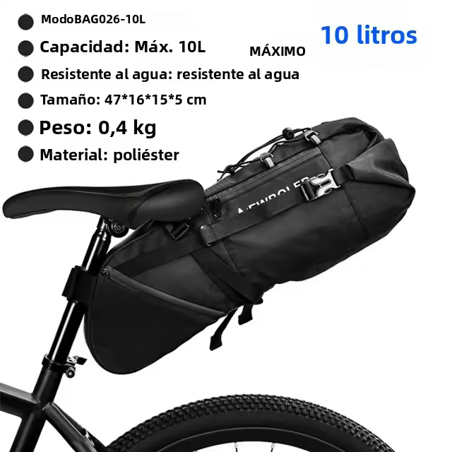 Bolsa De Bicicleta NEWBOLER Impermeable Para MTB Y Carretera 10L Gran Capacidad Plegable Accesorios De Maletero Para Ciclismo - 1