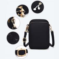 Bolso Mini Mujer Cruzado Con Cremallera Bolso De Hombro Multifuncional Vertical Monedero Móvil Negro Bolsos De Caminar - details 10