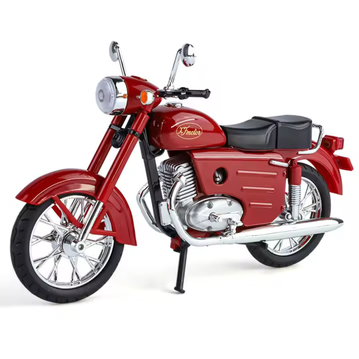 Modelo De Motocicleta Happy XF250 a Escala 1:10 Con Sonido Luz Y Absorción De Choque Neumáticos De Goma Regalo Para Niños Metal Diecast Rojo Verde - 1