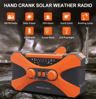 Radio de emergencia de 10000 mA, generador de manivela multifunción, linterna solar, radio meteorológica portátil AM/FM/NOAA con cargador de teléfono celular - details 3