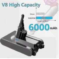 ZVD actualizado 6.0ah V8 compatible con V8 Animal/absoluto/Motorhead/esponjoso/SV10 portátil de vacío Li-ion 967834 05 - details 2