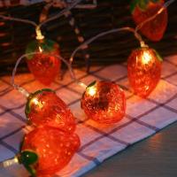 Luces De Fresa 2024 Para Decoración De Hogar Y Fiesta LED Colgantes Modo De Luz Siempre Encendido Para Boda Y Fiesta De Pascua - details 2