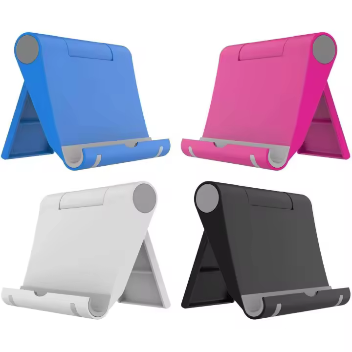 Soporte de escritorio para teléfono de 4 piezas, plegable, ajustable para tableta, compatible con iPhone y Samsung (4 colores) - 1