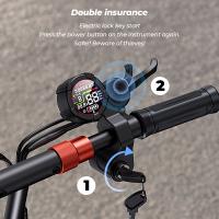 patinetes electricos adultos iScooter iX5S scooter freestyle, motor de 1000W, batería de 48V 15Ah, neumático 11 pulgadas, velocidad máxima 45km/h, alcance 65km, frenos de disco dobles, amortiguadores delanteros y traseros bicicleta electrica plegable - details 11