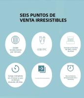 Nueva Broca Eléctrica Giratoria Para Adultos 5 Modos Cargador USB 8 Cabezas De Broceado Recargable Limpieza Dental - details 1