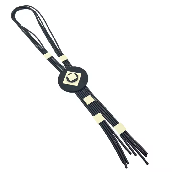 Collar Largo Para Mujer De Madera Y Goma Estilo Gótico Punk Accesorios De Moda Bohemia Colgante De Moda Para Fiestas Y Bodas - 1
