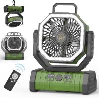 Ventilador de Camping 20000mAh Silencioso 4 Velocidades With 270 ° de Rotación USB Luz LED para Oficinas Dormitorio Tienda Exterior Viajes - details 3