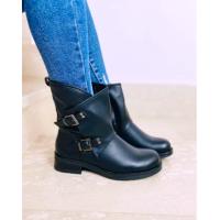 TULIPANO Botín Bajo BIKER Estilo Motero en Tejido Ecopiel - details 0