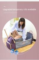 Bolso De Cuero Genuino Para Mamá Y Bebé Bolsa De Almacenamiento Doble Bolsa De Viaje Para Bebé Bolso De Diaper Con Hombro Para Carrito De Bebé - details 2