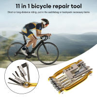 Kit De Reparación De Bicicleta Multifuncional 11 En 1 Herramienta De Ciclismo Con Llaves De Enchufe Destornillador Cadena Hexagonal Y Llaves De Espiga En Aleación De Aluminio Rojo/Azul/Oro/ Negro - details 1