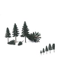 Modelos De Árboles De Ciprés Verdes Para Escenografía Y Ferrocarril 5-15cm 10/20/30Pcs Accesorios De Escritorio De Miniaturas - details 6