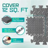 16Pcs Puzzle Fitness Mat Interlocking Foam Floor Tiles Para Gimnasio Doméstico Antideslizante Para Niños Material PVC - details 1