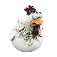 Estatua De Resina Divertida Y Bonita De Pollo Para Decoración De Jardín Y Pared De Corral Escultura De Hembra Y Macho De Pollo Para Decoración Del Hogar Y Jardín - details 1