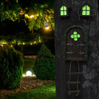 Set De Decoración De Puerta De Cuento De Fadas Miniatura Adorno Decorativo Para Jardín Externo Palillo De Estatua Para Decoración De Patio - details 1