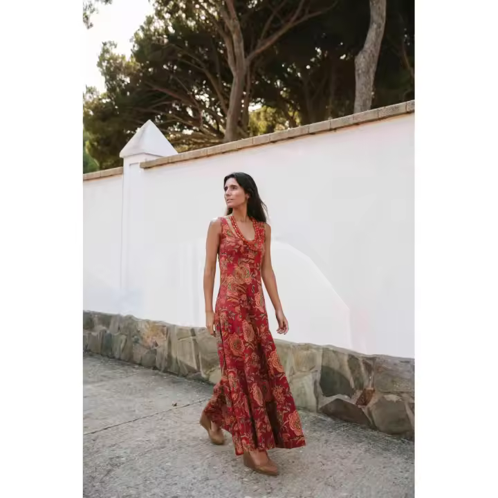 VESTIDO ALGODÓN ROJO - 1