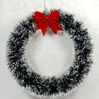 Adorno Navideño De Encaje De Navidad DIY Guirnalda Artificial Con Lazo Para Decoración De Puertas Y Paredes - details 5