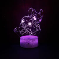 Lámpara De Noche LED Anime Stitch 3D Iluminador De Dibujos Animados Para Decoración De Habitación Regalo De Cumpleaños - details 11