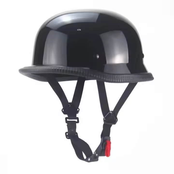 Casco De Motocicleta Vintage Estilo Cruiser Seguridad Retro Para Scooter Medio Tamaño Unisex Material ABS Tamaños Disponibles M L XL XXL - 1