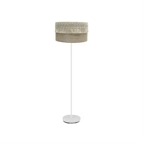Lámpara de Pie Ekaterina FABRILAMP | Blanco con Saco | 164x40x40 Cm | Pasamanería - 1