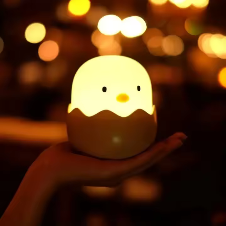 Lámpara De Noche Con Sensor Táctil De Huevo De Pato Silicón Luz LED Para La Mesa Certificación Ce FCC ROHS Fuentes De Alimentación DC - 1