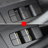 7Pcs Pegatinas De Botón De Elevación De Ventana Para Coche ABS Cromado Para Tesla Model 3 Model Y Accesorios 2016-2023 - details 1