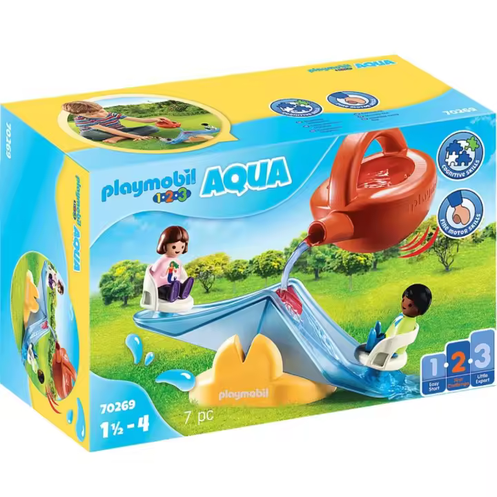 PLAYMOBIL 1.2.3 BALANCÍN ACUÁTICO CON REGADERA, 70269, TIENDA CON LICENCIA OFICIAL - 1