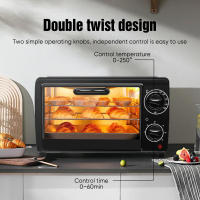 Horno negro multifuncional 700W, 13L freidora eléctrica de aire, tostadora de encimera, horno de doble capa para tostadas, Broil, asados y repostería, Enchufe UE 220V - details 3