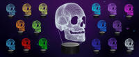 Lámpara De Mesa LED Ilusión 3D Esqueleto Lámpara De Noche Calavera Regalo De Cumpleaños De Halloween De Navidad Para Niños Y Bebés Hombres - details 1