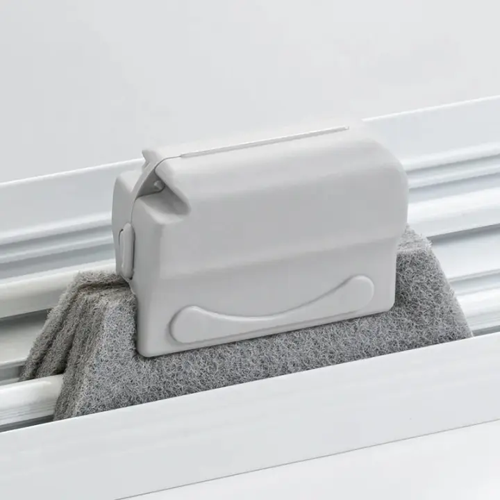 Limpieza De Ranuras De Ventanas Con Paño Y Cepillo De Limpieza Para Cocina Herramienta Para Limpiar Ranuras De Ventanas Material PP - 1
