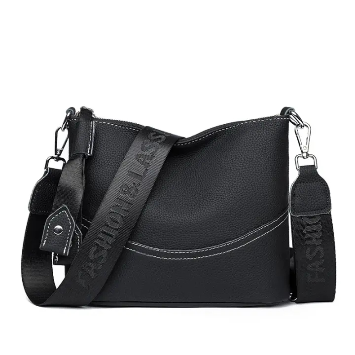 Bolso de cuero de alta calidad para Mujer, bolsos de Hombre Cruzado de cuero de Vaca, bolsos femeninos de Alta capacidad - 1