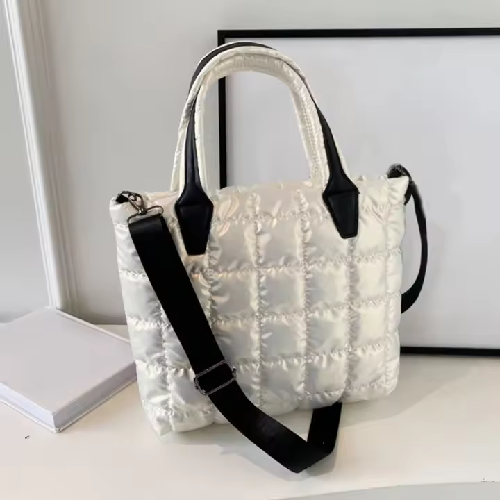 Bolso de hombro Cruzado de Algodón para Mujer y Niña, Bolsa de Mensajero de gran capacidad, a la moda, Color sólido - 1
