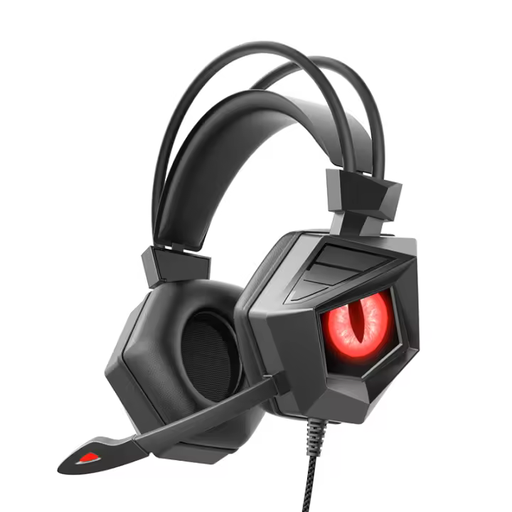Auricular De Juego Con Luz LED Y Micrófono HD 3.5mm Para PC Laptop PS4 PS5 XBox Switch - Auriculares Con Sonido Surround Wired - 1