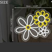 Luces Neón LED Daisy Neón Naranja Para Decoración De Pared Cargado Por USB Flor Noche Para Fiesta Regalos De San Valentín Cumpleaños - details 1