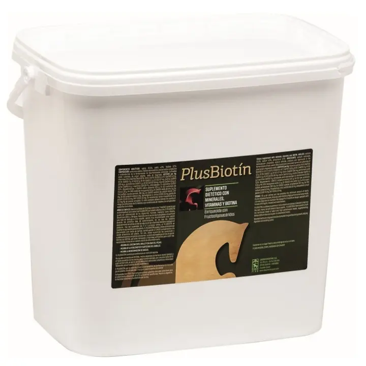 PLUSBIOTIN, mejora de crecimiento, brillo y calidad de pelaje y cascos en caballos de Laboratorios Pino. Varios Formatos - 1