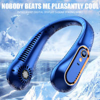 Ventilador de cuello colgante con pantalla Digital, Ventilador eléctrico sin aspas, banda para el cuello, Mini enfriador de aire portátil, recargable por USB - details 11