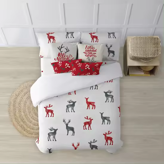 BL BELUM - Funda nórdica navidad 50% algodón - 50% poliéster- Funda nórdica con botones Laponia 11 - Funda Nórdica Extrasuave - Funda Nórdica 100% Made in Spain - 1