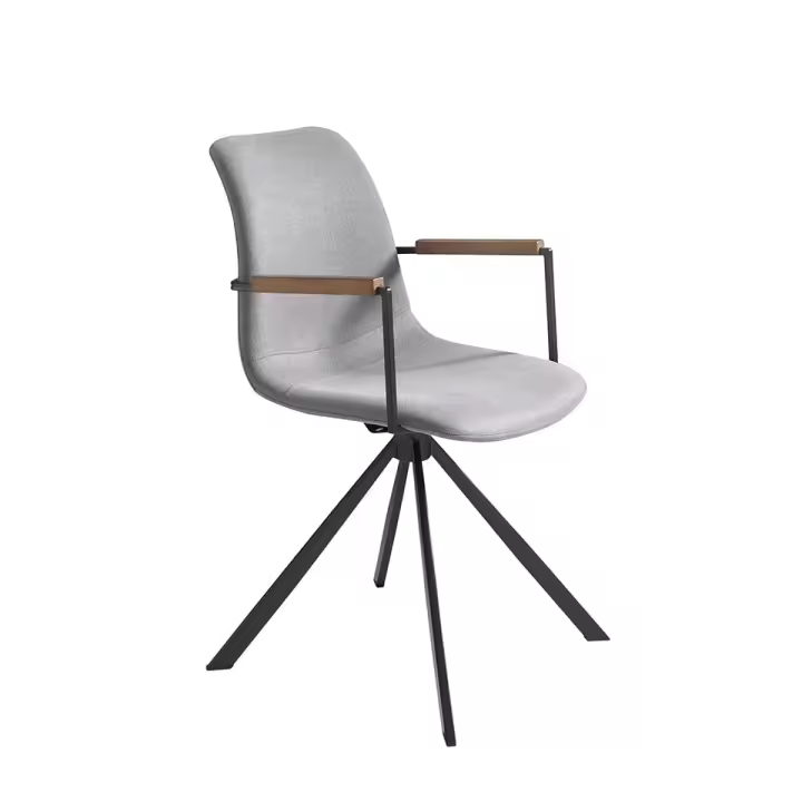 ANGEL CERDÁ 4105C Silla giratoria en tela y patas acero negro , Gris , Tela , 50 x 62 x 85 cm. - 1