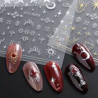 Pegatinas De Uñas 3D Metálicas Plateadas Y Doradas Estrella Disipada Adornos Para Manicura Arte De Uñas Decoración Y2K Tiras De Uñas Encanto - details 6