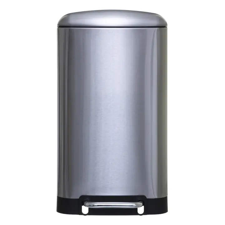 WELL HOME - Papelera / cubo de basura / contenedor de residuos con pedal de metal 30 L - 1