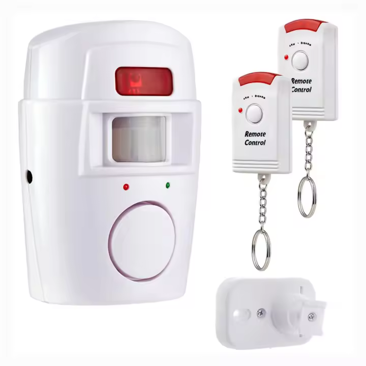 Detector de Movimiento PIR inalámbrico con 2 controles remotos Puerta Ventana Sistema de Alarma de seguridad para el hogar - 1