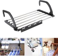 Ropa plegable Tendedero Balcón de acero inoxidable colgar en la ventana del radiador Bañeras para colgar ropa seca húmeda (67*32cm) - details 1